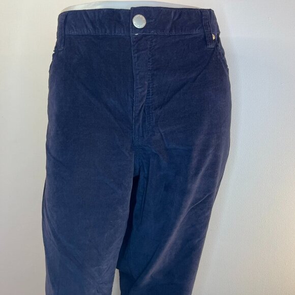 CROWN & IVY Women's Navy Blue Curvy Corduroy Pants - Size 24W - NWT - Picture 2 of 5